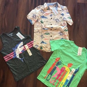 Boys 6/7 new shirts cay & jack
